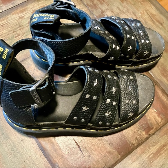 Dr. Martens Clarissa II Quad Leather Studded Gladiator Platform Sandals, Sz 6 - Picture 4 of 6